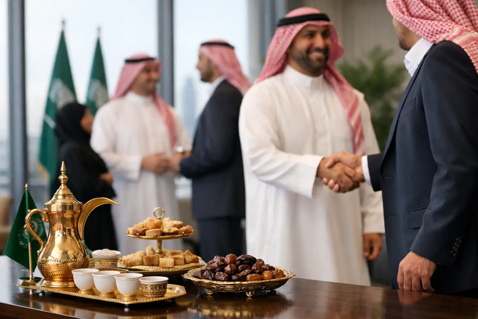 ضيافة العيد الوطني السعودي لاستقبال مؤسسي مميز